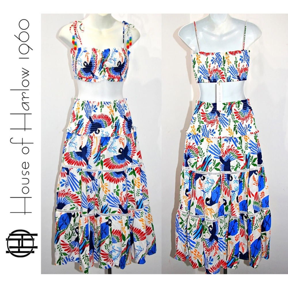 House of Harlow 1960 Tropical Print Two Piece Set